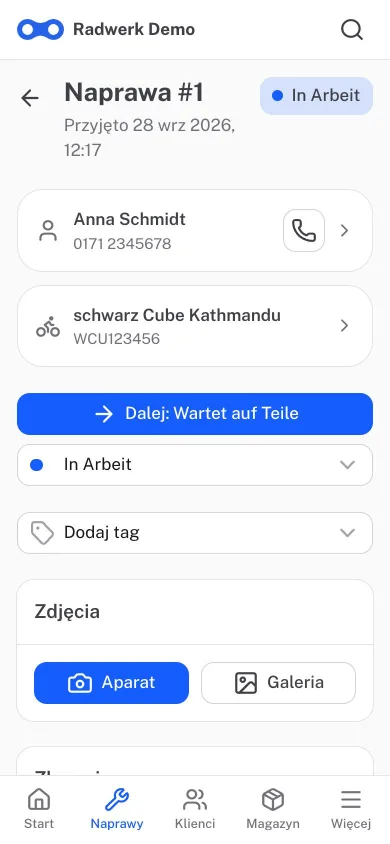 Zlecenie naprawy w Fixoo na smartfonie